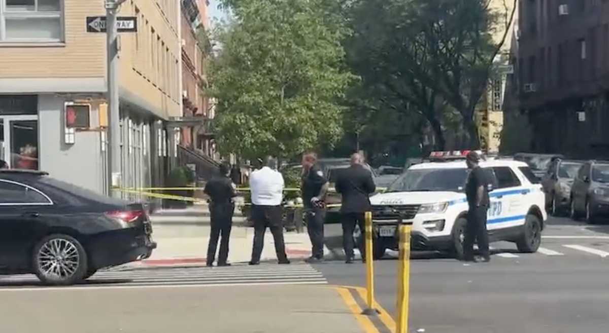 Scene of Harlem shooting with stray bullet